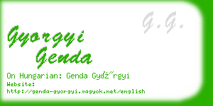 gyorgyi genda business card
